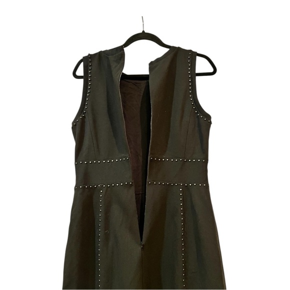 CLASSIQUES ENTIER Nordstrom Black Studded Italian Ponte Knit Skirt Dress 8 NWT - Picture 12 of 13